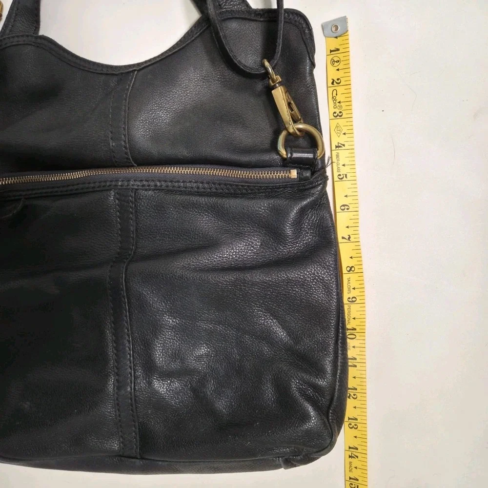 Fossil black leather